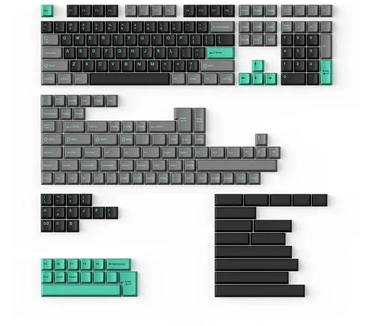 Keychron Double Shot Cherry PBT Full Keycap Set - Grey and Green