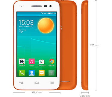 Alcatel POP S3 (White Front) Oranje