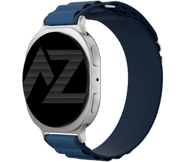 Accezz Nylon Alpine bandje voor de Samsung Galaxy Watch 9 (40/44mm) / Watch 8 (40/44mm) / Classic (46mm) - Dark Blue