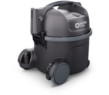 Nilfisk Professionele stofzuiger VP300R (industriële stofzuiger met HEPA-filter, filterzakvolume 10 l, zuigvermogen 800 W, luchtstroom 32 l/s, PCR-gehalte 30%) zwart