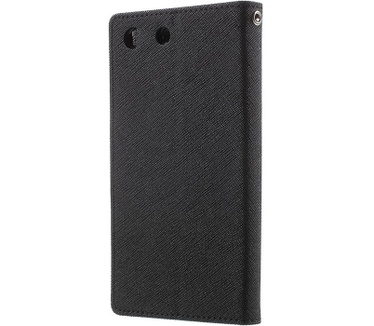 Mercury Fancy Diary WalletCase - Sony Xperia Z3 Compact - Zwart Zwart