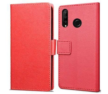 qMust Huawei P30 Lite Wallet Hoesje Rood