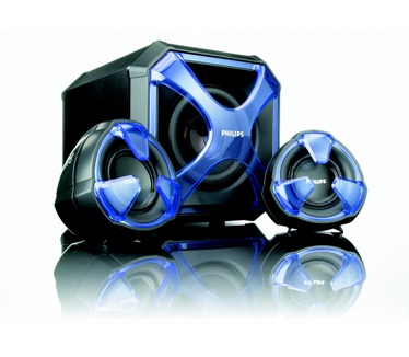 Philips MMS430G (2.1, 2x 10W, 30W, Blauw/Zwart)