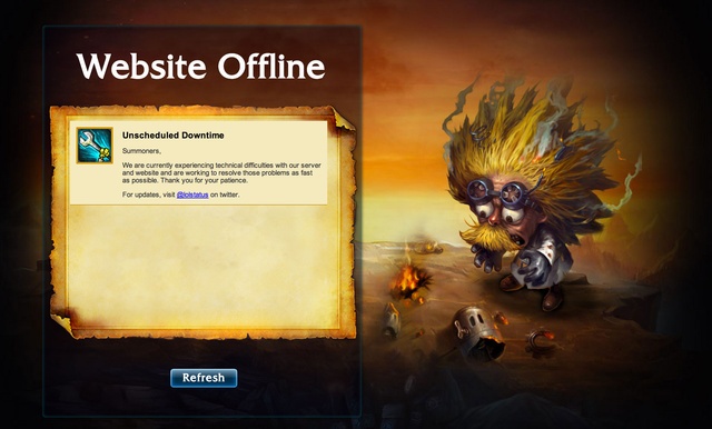 website offline