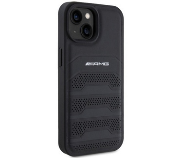 Mercedes-Benz Mercedes-AMG Leather Back Case Apple iPhone 15 Plus (6.7") Zwart Zwart