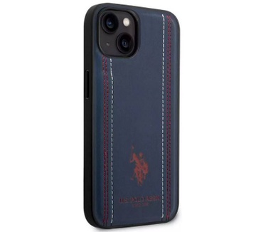 U.S. Polo Stitched Lines Back Cover - iPhone 14 Plus (6.7") Blauw Blauw