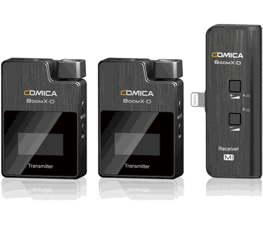 Comica Comica BoomX-D MI2 draadloze microfoon-set met 2 zenders en Lightning-ontvanger voor iPhone