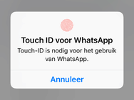 Touch ID/Face ID op WhatsApp