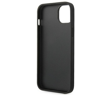 Ferrari Leather Stamp Sides Back Case iPhone 14 Plus (6.7") Zwart Zwart
