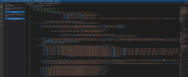 Tweakers Visual Code