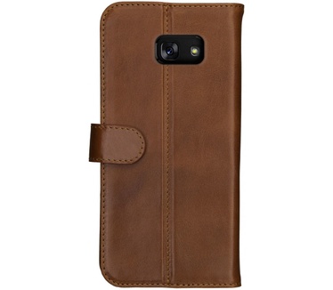 Rosso Deluxe Samsung Galaxy A5 2017 Hoesje Echt Leer Book Case Bruin (Galaxy A5 2017) Bruin
