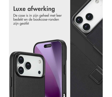 Accezz Leather Bookcase 2-in-1 met MagSafe