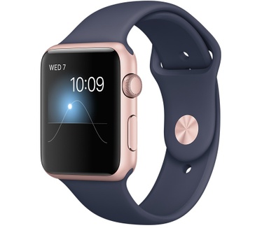 Apple Watch Series 1 (Sportbandje, 42mm) Rosé Goud (Blauw)