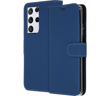Accezz Wallet Softcase Bookcase Galaxy S21 Ultra - Donkerblauw (Galaxy S21 Ultra) Blauw