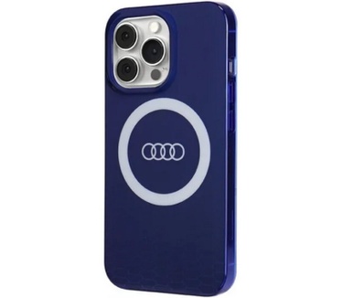 Audi IML Big Logo Back Case - Apple iPhone 13 Pro (6.1") - Blauw Blauw