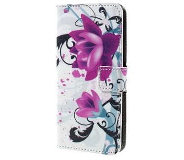 qMust Huawei P10 Wallet Case - hoesje met stand - Lotus Flower