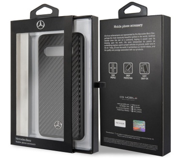 Mercedes-Benz Carbon Hard Case - Samsung Galaxy S10 - Zwart  Zwart