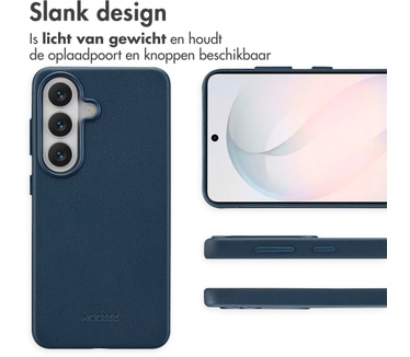 Accezz MagSafe Leather Backcover Samsung Galaxy S26 - Nightfall Blue