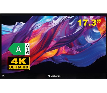 Verbatim Draagbaar aanraakscherm Ultra HD 4K - 17.3” Zwart