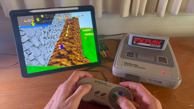 Super Mario 64 op SNES met Super FX-chip. Bron: Game of Tobi