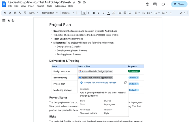Google Docs smartchips thirdparty