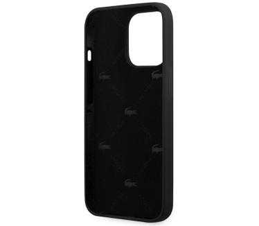 Lacoste Silicone Back Case - Apple iPhone 13 Mini (5.4") - Zwart Zwart