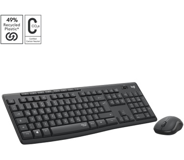 Logitech MK295 Silent Wireless Combo (Qwertz CH) Zwart