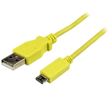 Startech.com Micro-USB-kabel   1 m, geel
