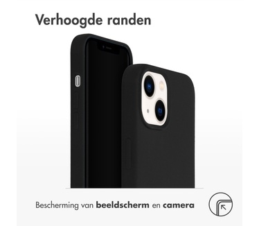 Accezz Liquid Silicone Backcover met MagSafe iPhone 14 - Zwart