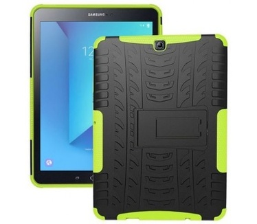 qMust Samsung galaxy Tab S3 9.7 Rugged Hybrid Case - Dual Protection - Groen