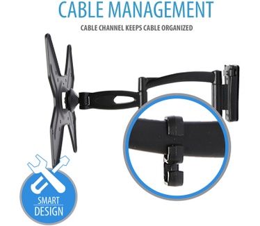 V7 Low Profile Articulating Wall Mount for Displays 10" to 32"