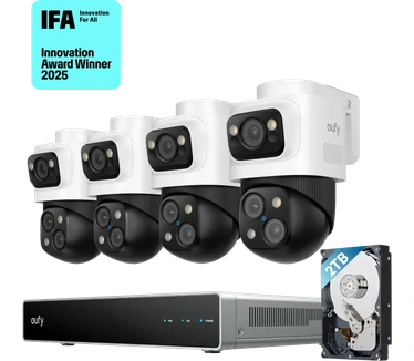 eufy PoE Bullet-PTZ Cam S4, 4 stuks met 2TB NVR