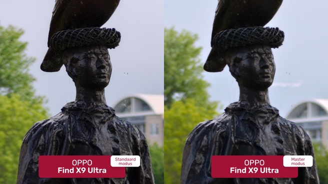 OPPO's standaard- vs. mastermodus