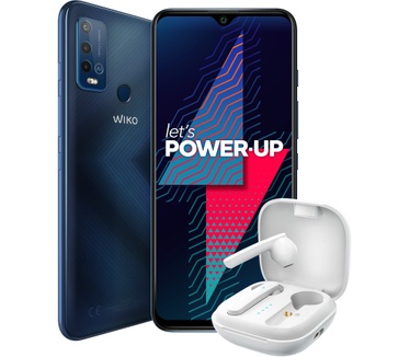 Wiko Power U30 128GB + Wibuds Koolstofblauw