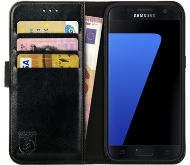 Rosso Element Samsung Galaxy S7 Hoesje Book Cover Zwart (Samsung Galaxy S7) Zwart