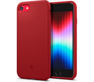 Spigen Silicone Fit (iPhone SE (2022 / 2020)) Rood