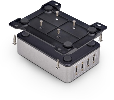 Startech.com 4-Port Multi-Device USB-C Oplader, Totaal 240W, Single Port 140W EPR, PD 3.1, Poorten met Schroefvergrendeling, Ideaal voor Vergaderzalen, Incl Montagebeugel