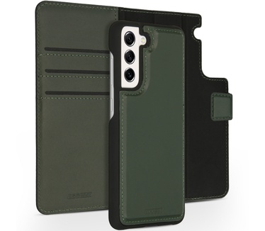Accezz Premium Leather 2 in 1 Wallet Bookcase Samsung Galaxy S21 FE - Groen
