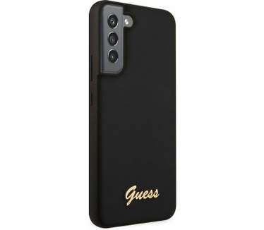 Guess Silicone Retro Hard Case Samsung Galaxy S22+ (S906) - Zwart Zwart