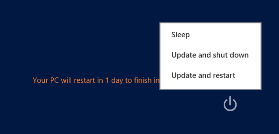 Windows 8 reboot