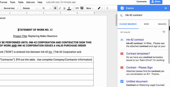 Google Docs Explore