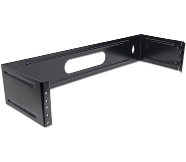 Intellinet 19" Hinged Wall Bracket, 2U, Black