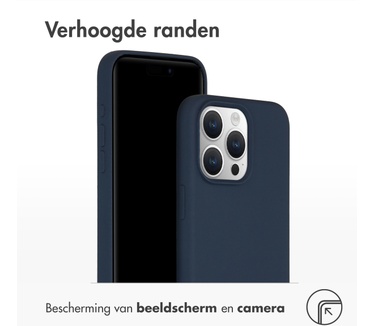 Accezz Liquid Silicone Backcover met MagSafe iPhone 15 Pro Max - Donkerblauw