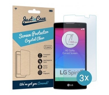 Just in Case Screen Protector LG Spirit - 3 stuks - Crystal Clear