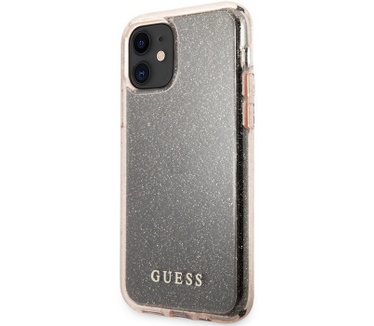 Guess Glitter Hard Case voor Apple iPhone 11 (6.1") - Roze  Roze