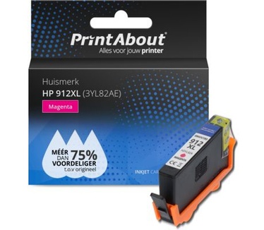 PrintAbout Huismerk HP 912XL (3YL82AE) Inktcartridge Magenta Hoge capaciteit