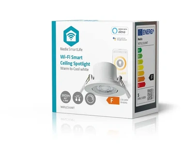 Nedis SmartLife Plafondlamp Wi-Fi - Warm tot Koel Wit - Rond