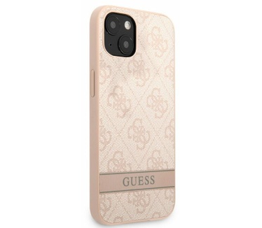 Guess 4G Printed Stripe Back Case - iPhone 13 Mini (5.4") - Roze Roze