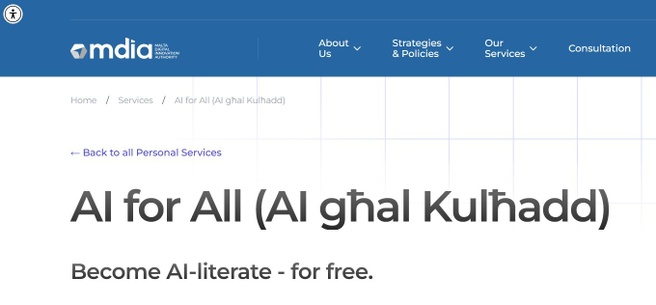 Malta: AI 4 All cursus