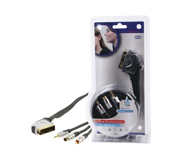 HQ Products SCART-SVHS/3.5mm/RCA 1.5m
